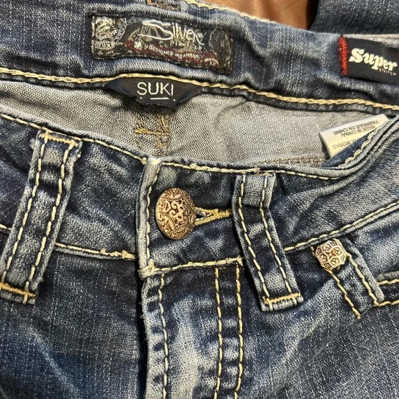 Silver SUKI Classic Blue Women's Jeans 28Wx35L - Picture 6 of 9